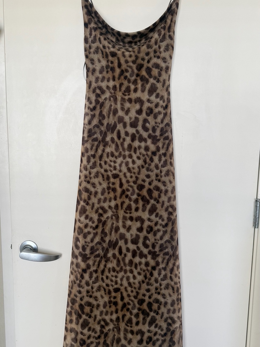 Zara Brown Leopard Print Maxi Dress